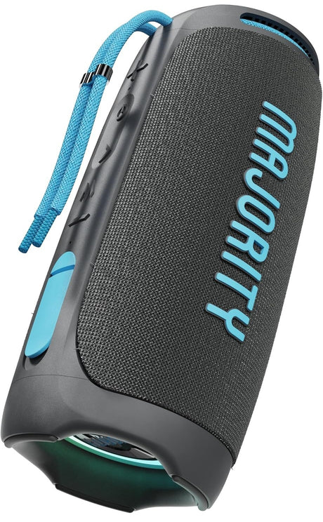 Majority MOVE 3 Rugged IPX67 Water Resistant 40W TWS RGB Bluetooth Speaker with LED Light Effects & 30H Long Lasting Battery Life