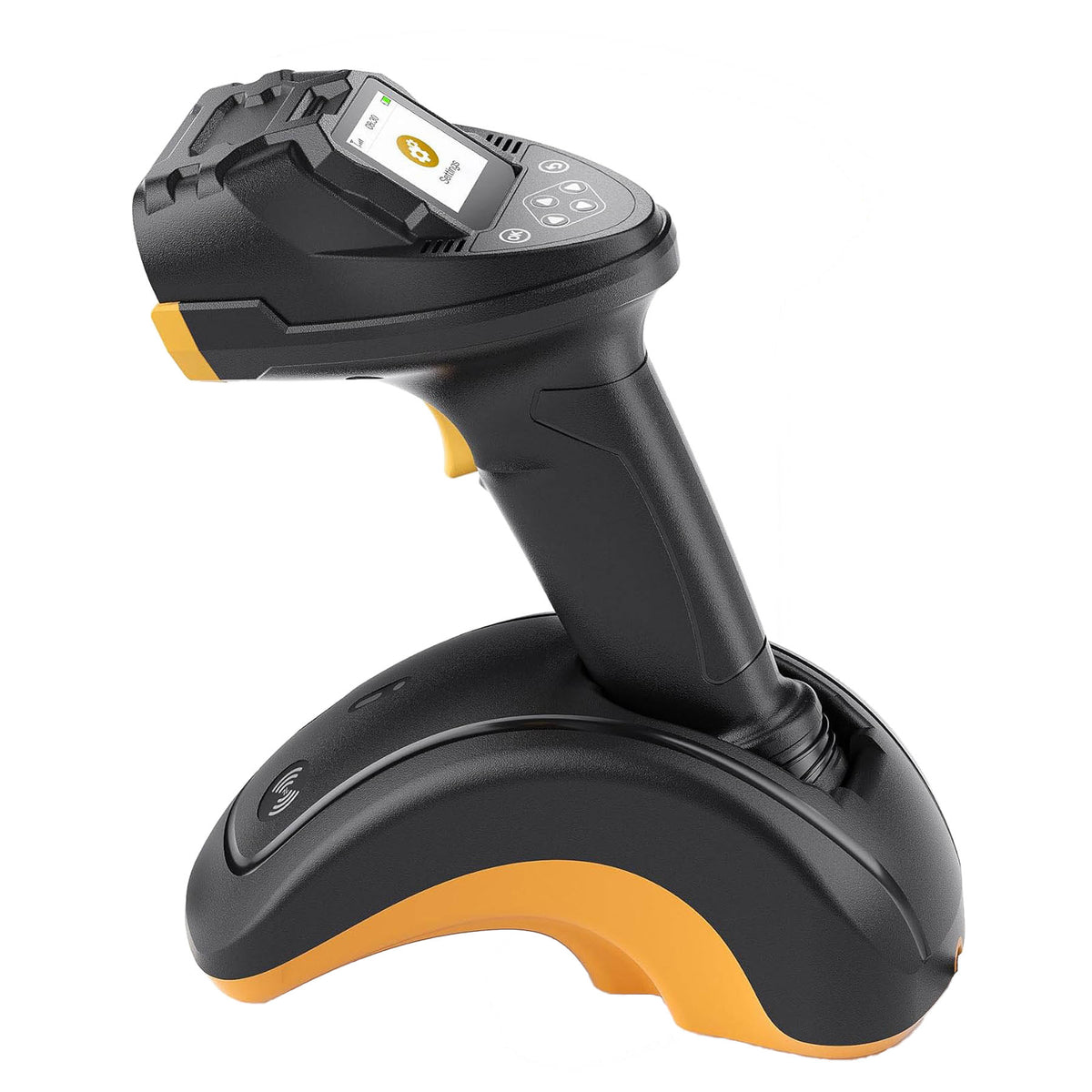 Inateck Barcode Scanner CMOS+CCD 1D/2D Wireless 2.4GHz/Bluetooth USB-A 2600mAh Display Screen Smart Charging Base N6001 Black