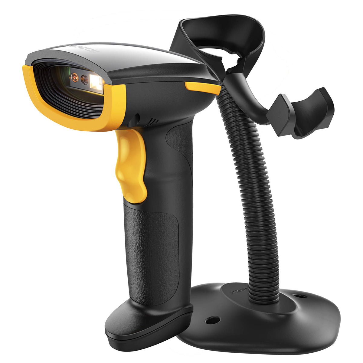 Inateck Barcode Scanner CMOS 1D/2D Wireless 2.4GHz/Bluetooth USB-A 2600mAh Adjustable Stand BCST-35 Black