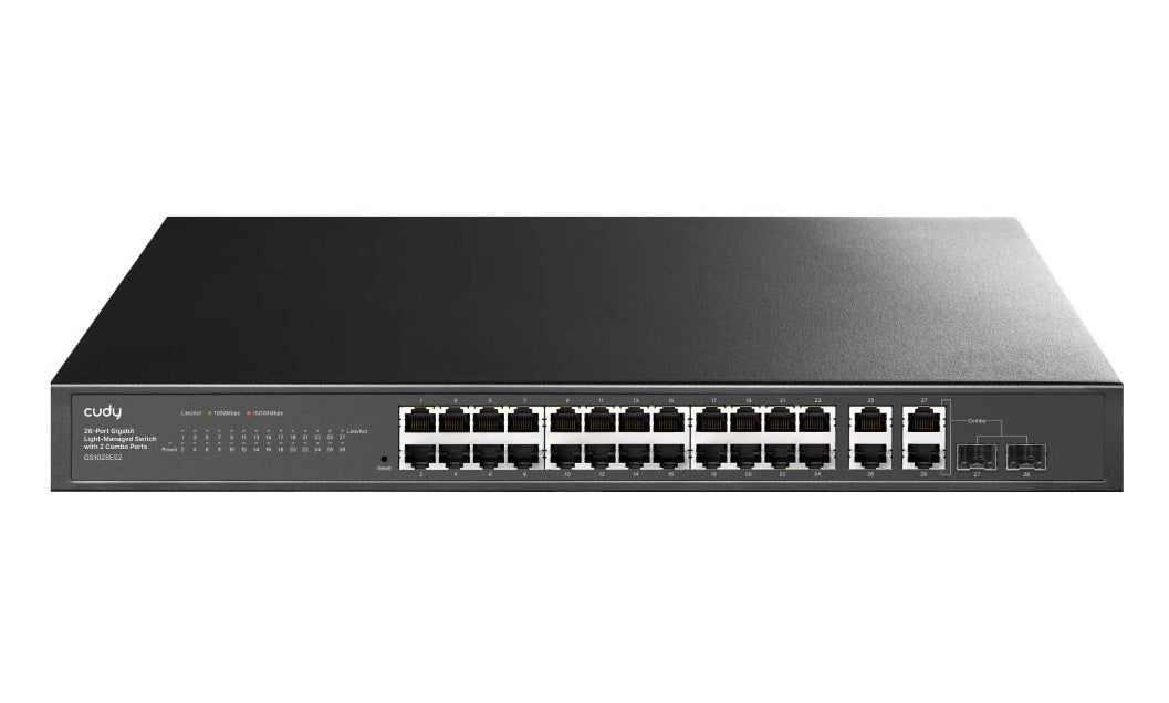 Cudy Switch Gigabit Ethernet Cloud Easy-Managed 24-Port + 2RJ45/SFP Combo GS1028ES2