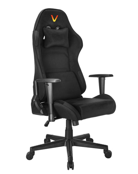 Lumivida Gaming Chair with Adjustable Height/Headrest/Armrests Titltable Backrest & RGB Lights Black GCH01-1-01