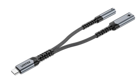 Unitek Audio USB-C to 3.5mm Audio + PD 60W Cable 15cm M205B
