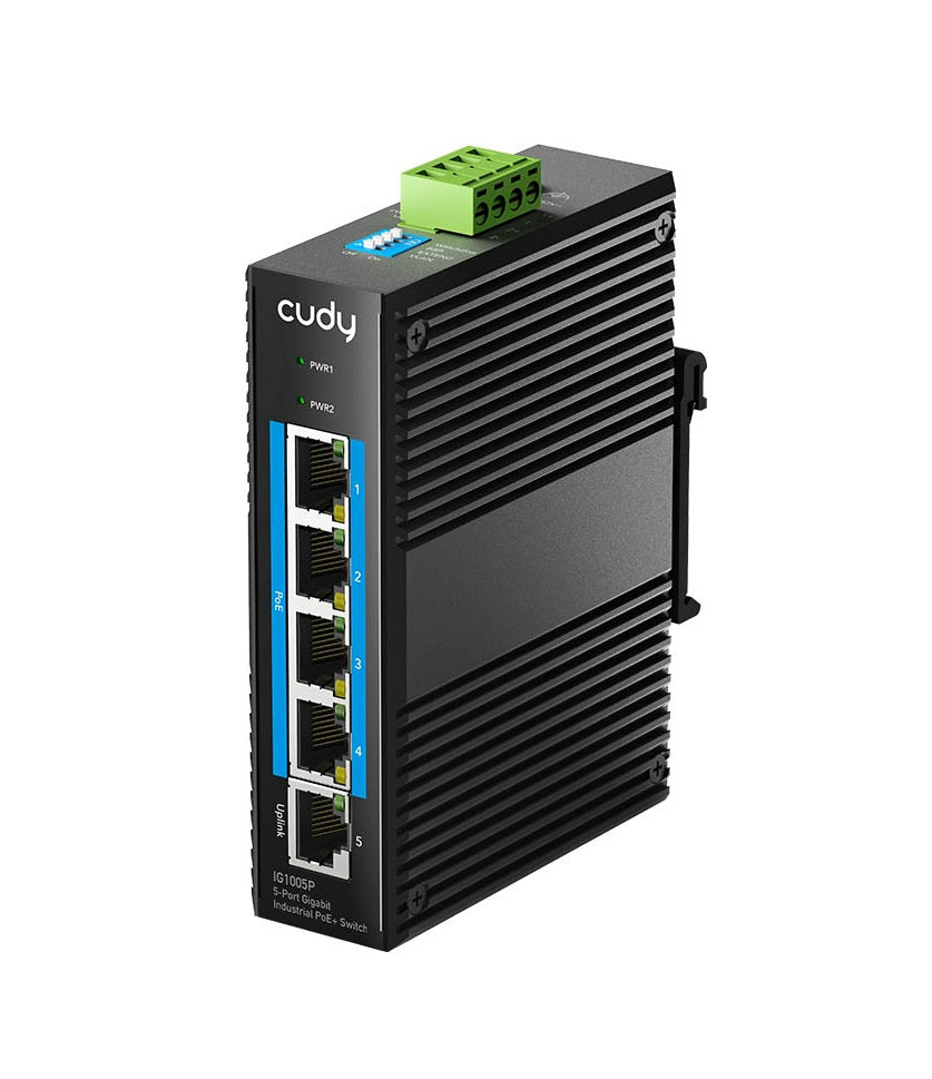 Cudy Switch PoE Gigabit 5PoE Industrial 120W IP40 IG1005P