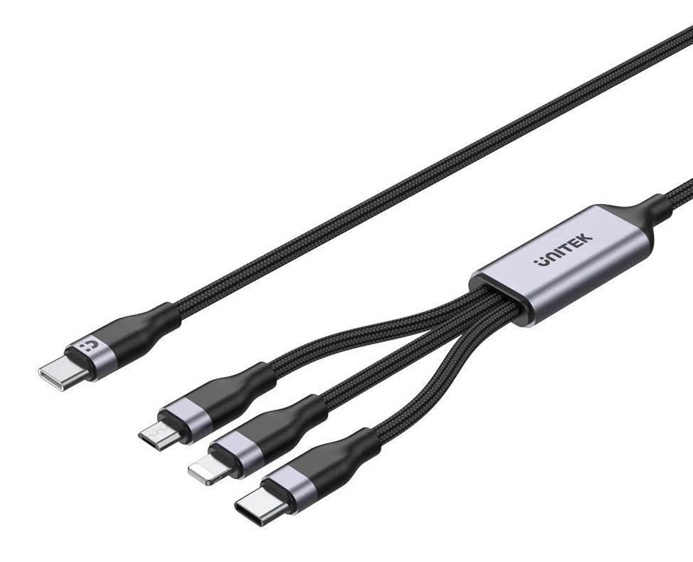 Unitek MC 3in1 Braided USB-C/Lightning20W/Micro Braided C14101A-1.5M