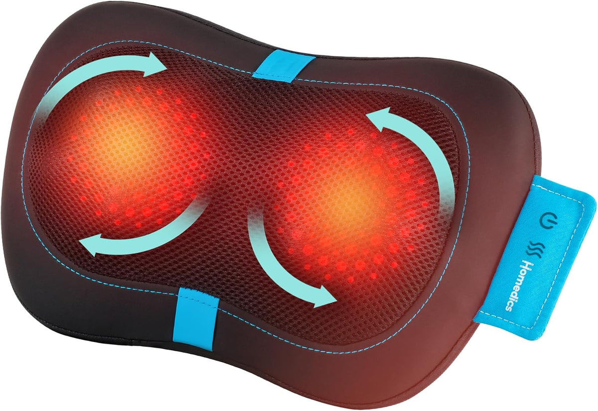 Homedics Massage Pillow Shiatsu, Heat & Rechargeable SP-50H