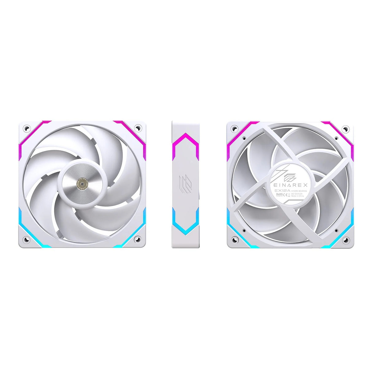 Einarex Gaming Fan ARGB 120 EX12A White