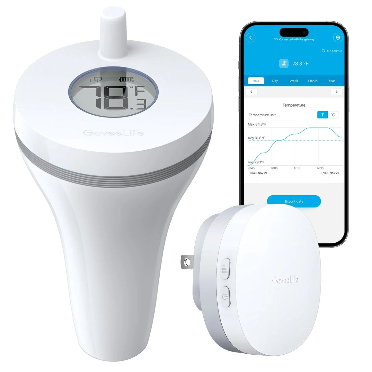 Govee Outdoor Smart Pool Thermometer Kit (Gateway + Meter)