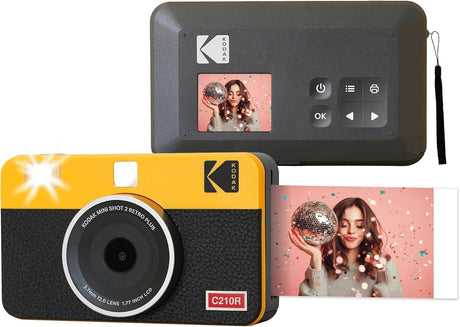 Kodak Instant Camera & Printer RETRO Mini Shot 2 Yellow (2.1x3.4)
