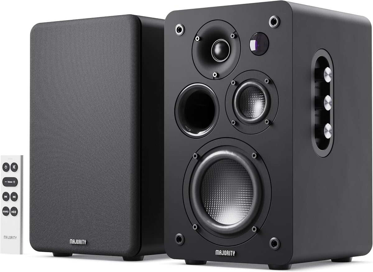 Majority Speakers Active D100X 100W 5'' 3-Way BT/USB/HDMI/DSP/Phono Black (pair)