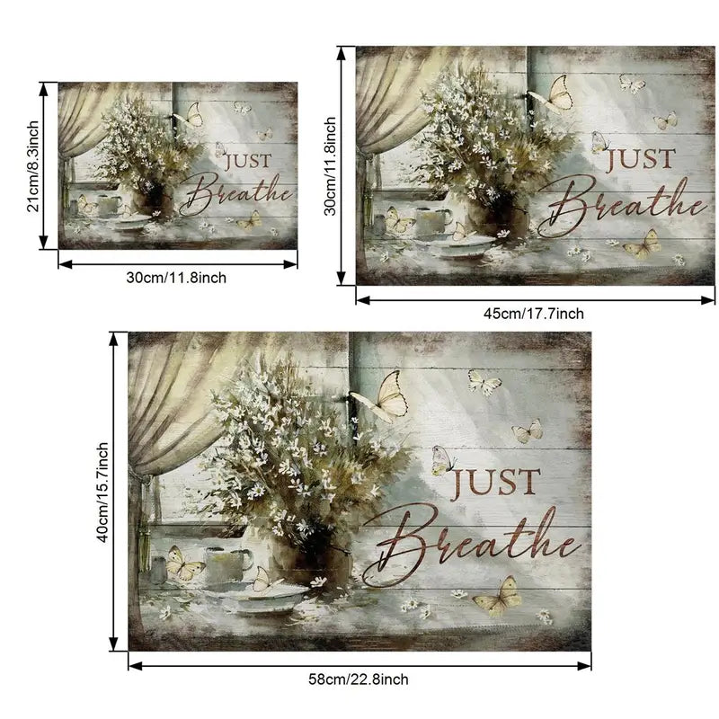 Canvas Poster of Floral Butterfly Art for Home Decor