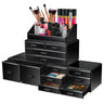 Sorbus Large Makeup Organizer - Stackable Jewelry & Makeup Organizer For Vanity Bathroom Storage Dresser - 12 Drawers Cosmetic Beauty Organizers and Storage with Lipstick Makeup Brush Holder