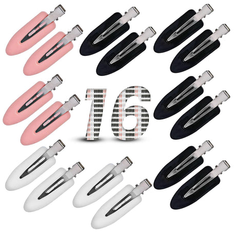 16pcs Flat Hair Clips No Crease No Bend Make-up Styling Hairclips for Women Hairstyling Makeup Creaseless Beauty Duck Bill Cute Small Hair Clip