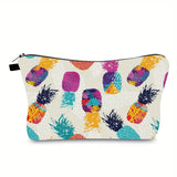 Pineapple Print Waterproof Makeup Organizer Bag