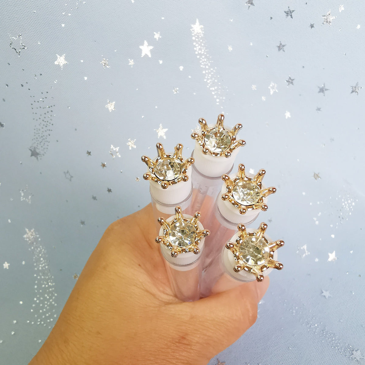 New Style Eyelash Extension Brush with Diamond Crown Design
