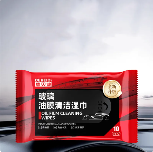 Car Glass Oil Film Remover Wipes - Streak-Free, Fast-Acting, Rainproof Cleaning Cloths for Windshield (1/3/5/10 PCS)