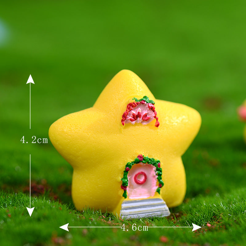 Miniature Starry Sky House Garden Decor Resin Ornament