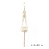 Handwoven Cotton Rope Hanging Planter Basket