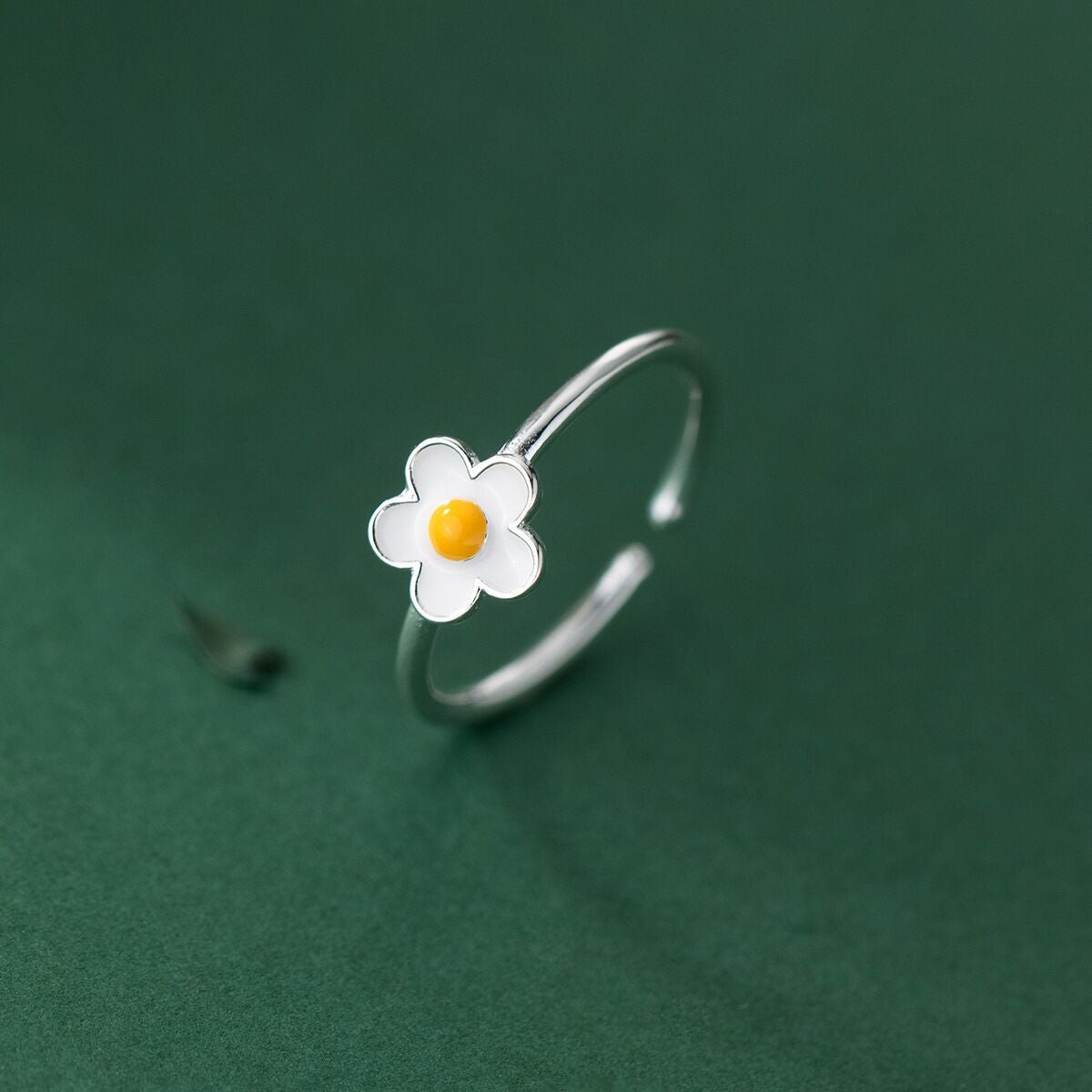 Sweet Epoxy Plumeria Rubra Ring Accessory