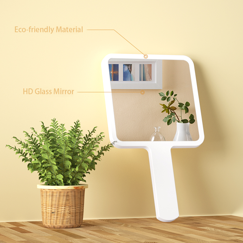 Portable Handheld Small Makeup Mirror with Handle