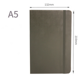 A5 Moleskine Style Hard Cover Grid Notebook Stationery