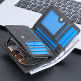 Men's PU Leather Wallet and Card Organizer for Travel