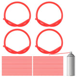 YUXIANLB 50Pcs Spray Can Straws Red Plastic Extension Straws for Cans Replacement Spray Can Extension Straw for Automotive Lubricant