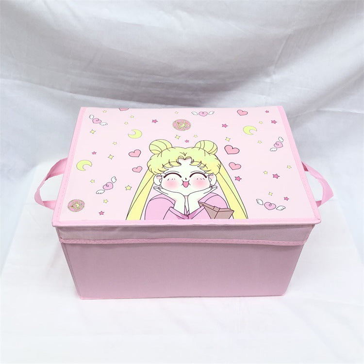 Cute Girl Drawer Organizer for Dorm Stationery Storage