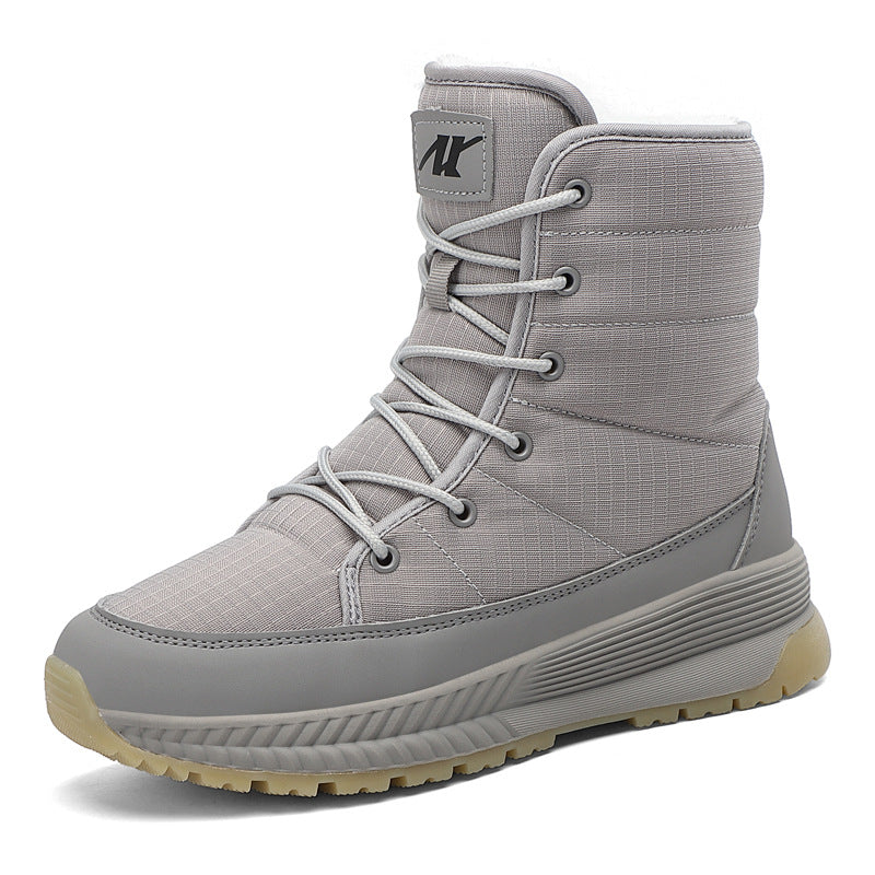 Mid-Tube Outdoor Velvet Warm Down Cotton Boots