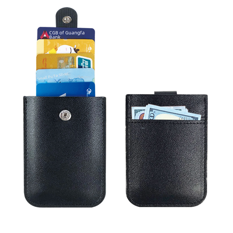 Thick PU Leather Card Holder with Custom Logo, Large Capacity