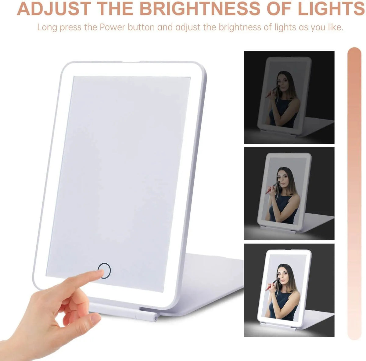 Foldable LED Makeup Mirror