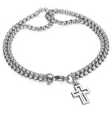 Stainless Steel Cross Bracelet - Stylish and Versatile