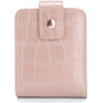 Crocodile Pattern Makeup Bag with Mirror for Women