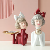 Cute Resin Bubble Girl Statue for Home Decor