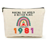 44th Birthday Gifts Women Makeup Bag Happy 44th Birthday Decorations Woman Best 44 Year Old Birthday Gifts Ideas for Her Mom Wife Sister Mothers Day 1981 Anniversary Party Favors Christmas