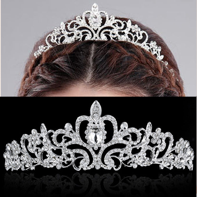 European Bride Headdress, Korean Style Crystal Crown