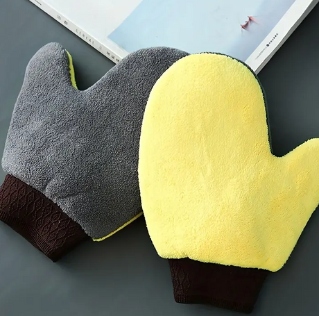 Soft Coral Fleece Car Washing Gloves for Cleaning