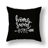 Black Geometric Line Pillowcase for Home Office 18x18"