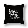 Black Geometric Line Pillowcase for Home Office 18x18"