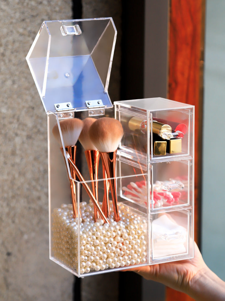 Transparent Acrylic Makeup Brush Organizer Box
