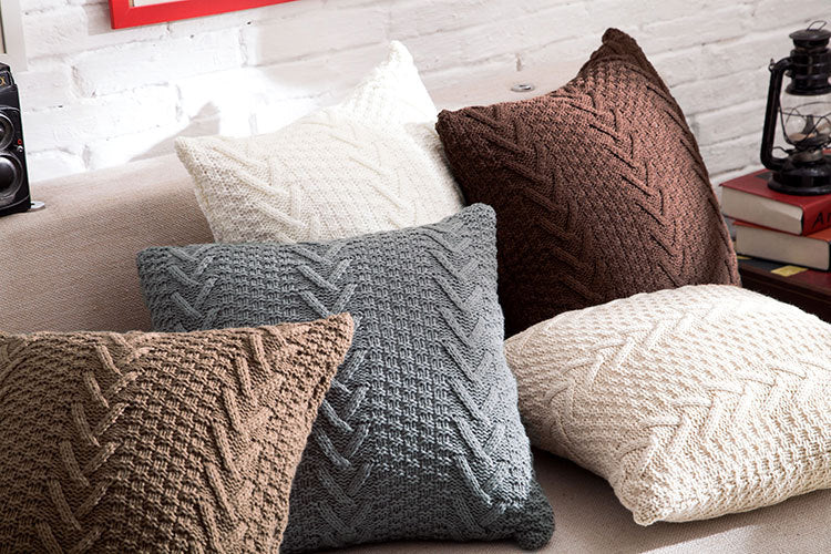 Chunky Knit Pillow Cover for Home Decor (No Insert)