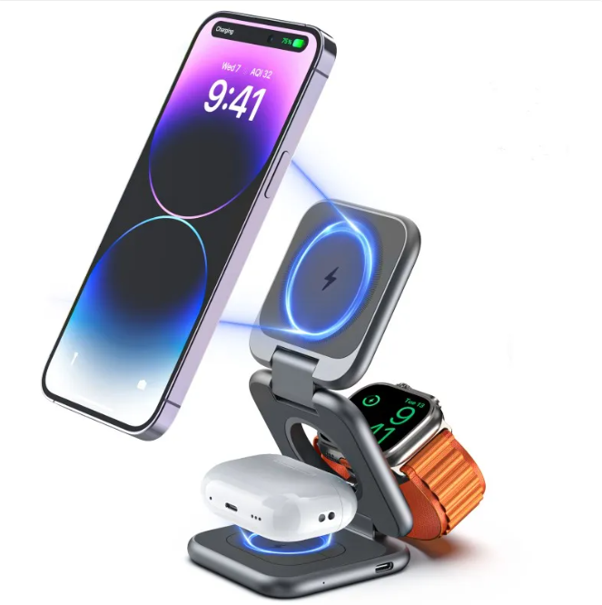 3-in-1 Foldable Wireless Charging Stand