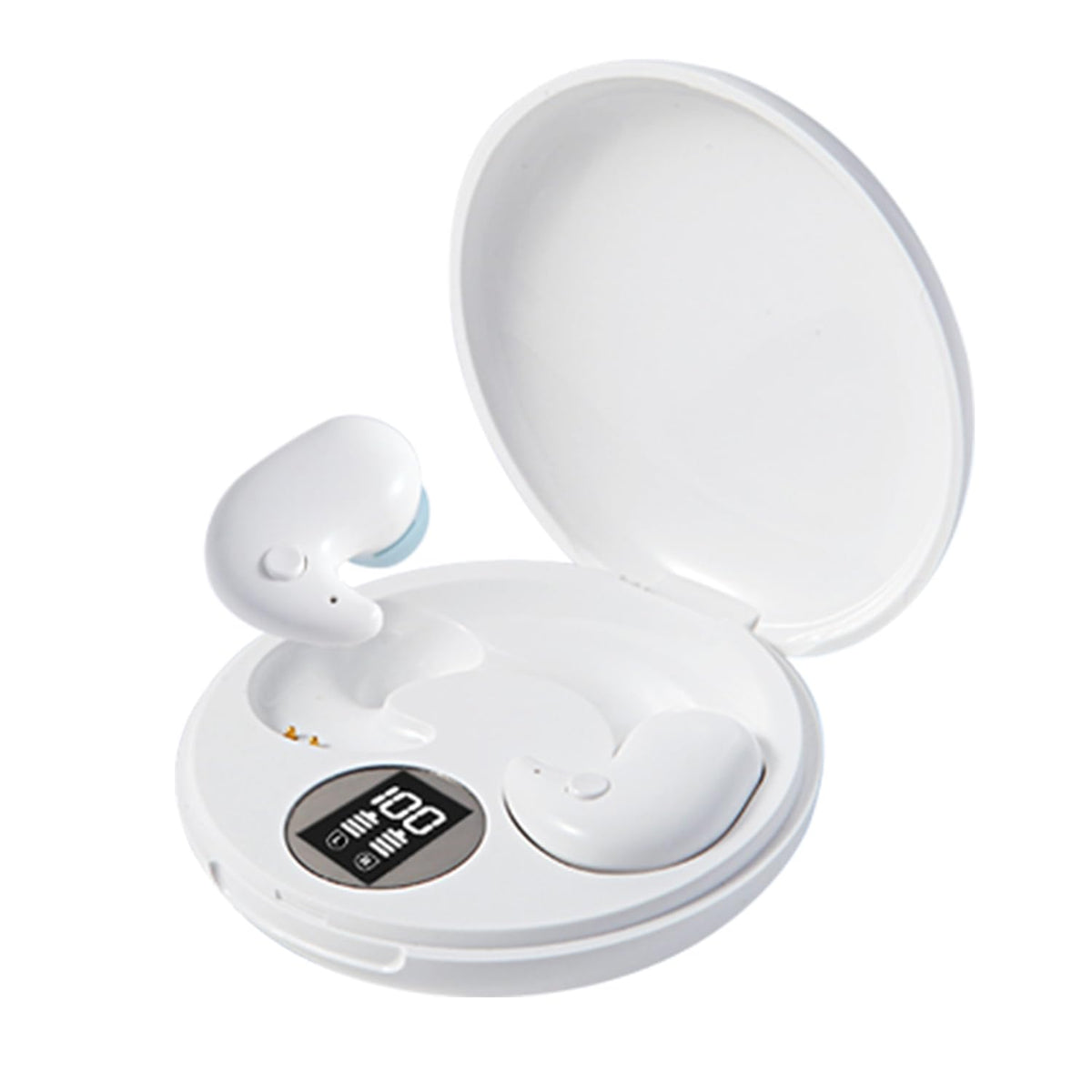 Generic Invisible Wireless Bluetooth Headphones HiFi Sound Wireless Stereo Sound Comfortable Noise Canceling Shallow in-Ear Sleeping Headphones White