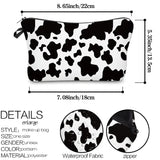 Cow Pattern Cosmetic Bag - Roomy Travel Makeup Organizer