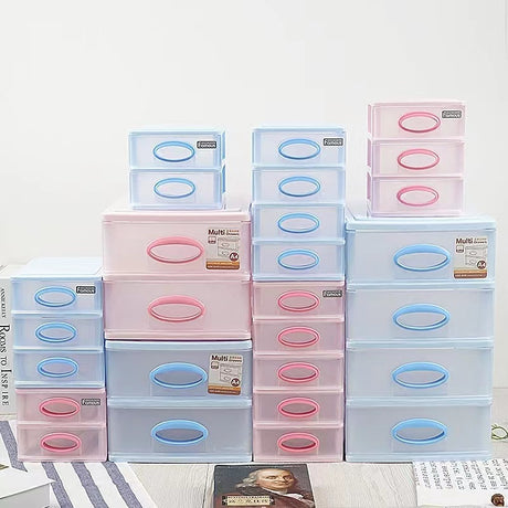 Zhinling R216D Desk Organizer with 5 Plastic Drawers
