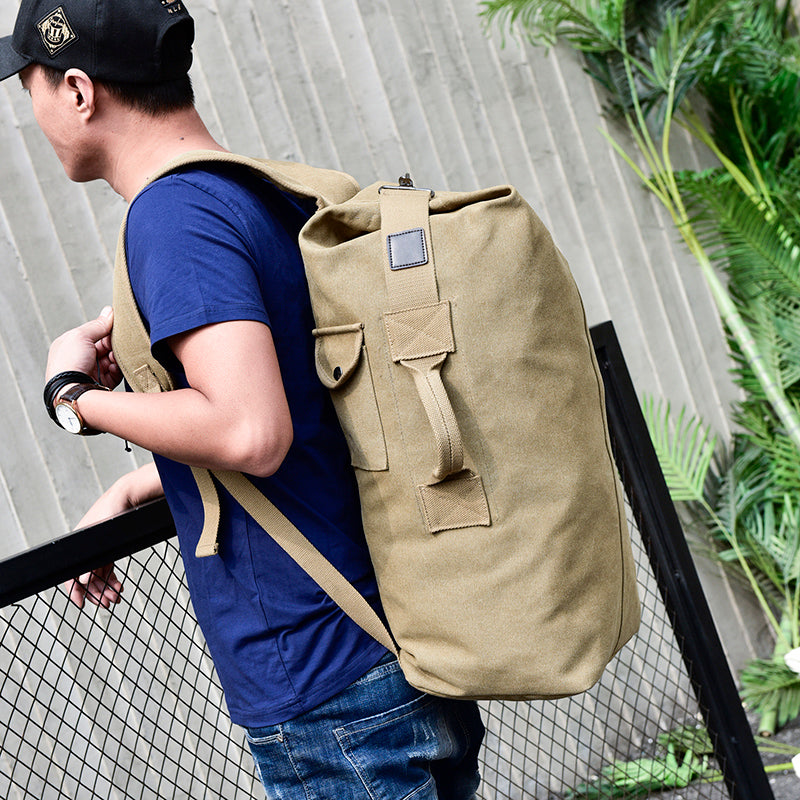 High-Capacity Canvas Backpack for Hiking Adventures