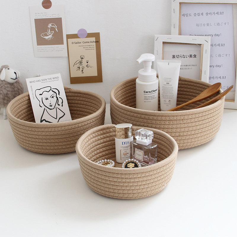 Scandinavian Cotton Rope Storage Basket for Toys & Laundry