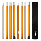 Odoland Adjustable Tarp Poles Telescoping Aluminum Tent Poles Set of 2 Collapsible Lightweight Poles for Camping Backpacking and Awnings