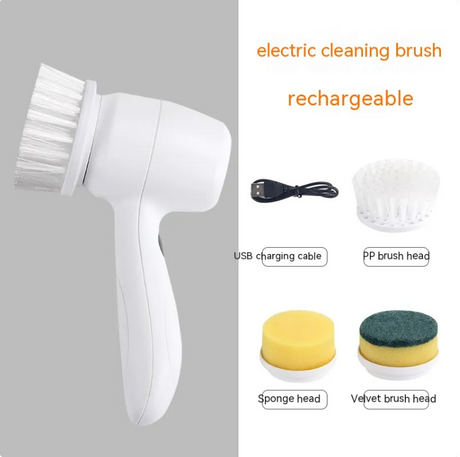 Electric Cleaning Brush 4 In 1 Spinning Scrubber Handheld Electric Cordless Cleaning Brush Portable