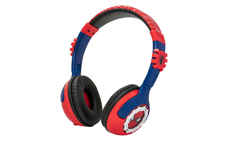 eKids Spiderman Kids Bluetooth Headphones Wireless Headphones with Microphone Includes Aux Cord Volume Reduced Kids Foldable Headphones for School Home or Travel