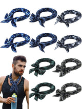 Janmercy 10 Pcs Tie Dye Cooling Neck Wraps Cooling Scarf Ice Bandanas Summer for Men Women Camping Running Outdoor Sports (Camouflage Style)